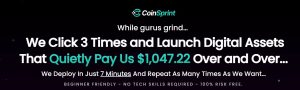 CoinSprint Review – Launch 3-Click Digital Assets That Quietly Pay You Online (No Tech Needed!)